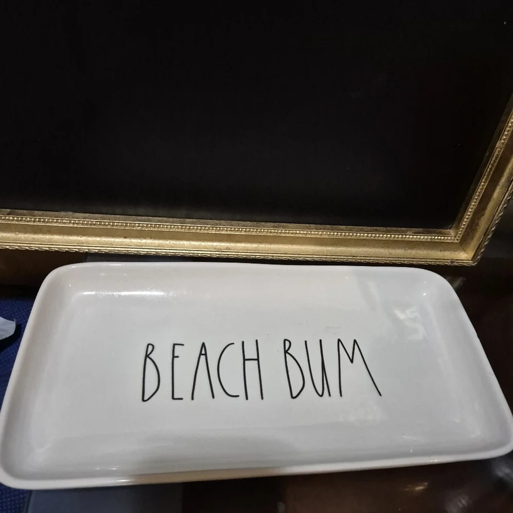 Rae Dunn White 'Beach Bum' Ceramic Tray